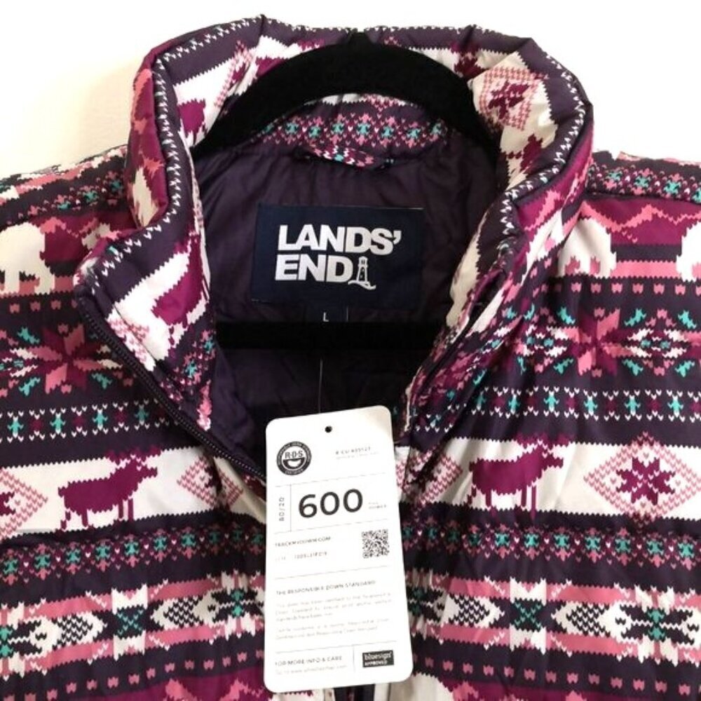 Lands' End Women's Down Puffer Vest Size L - Picture 2 of 3